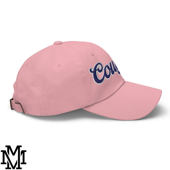 Cougar Embroidered Unstructured Dad Hat - Pink