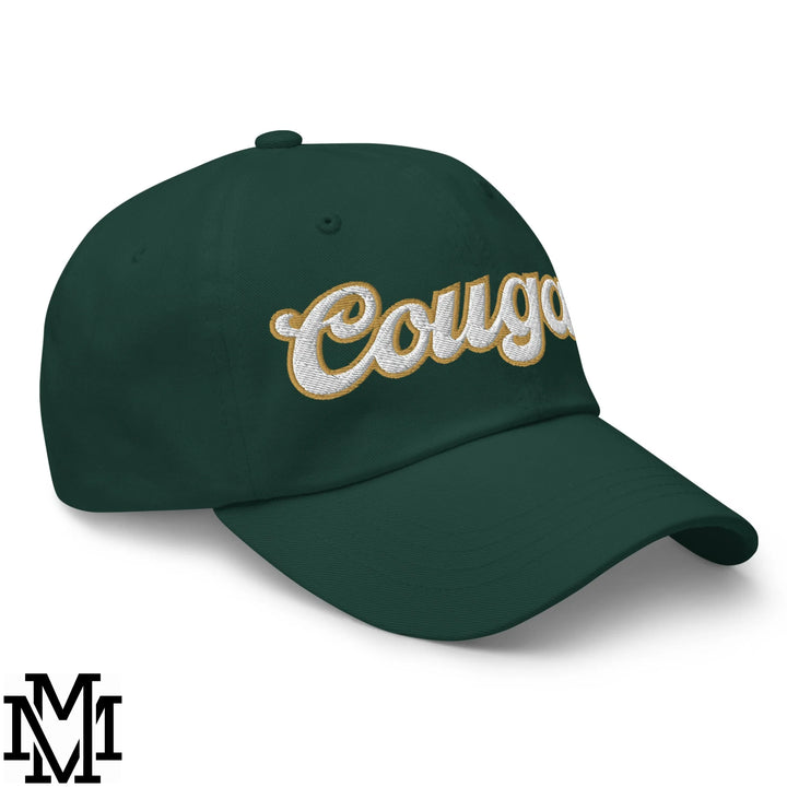 Cougar Embroidered Unstructured Dad Hat - Spruce