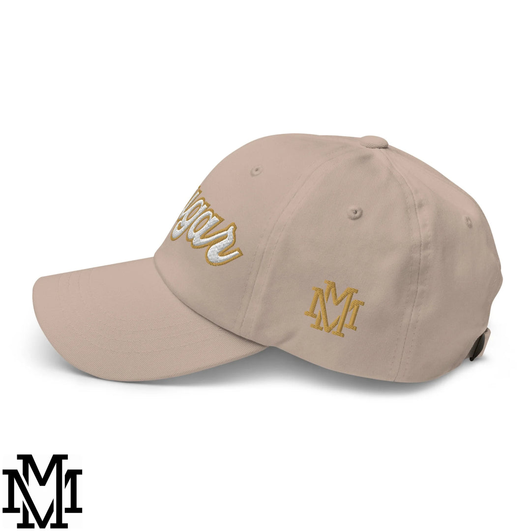 Cougar Embroidered Unstructured Dad Hat - Stone