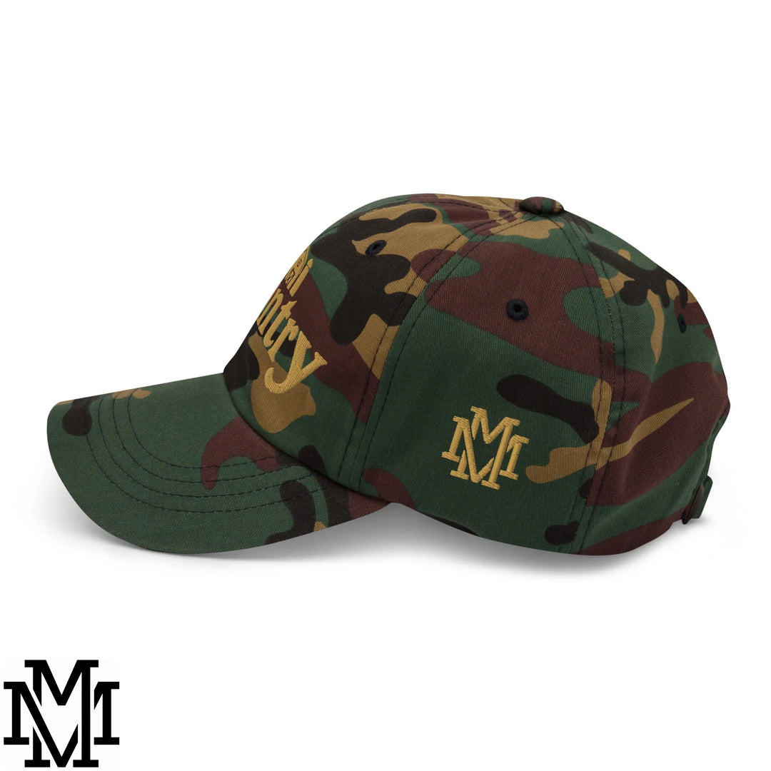 Cuntry Embroidered Unstructured Dad Hat - Green Camo