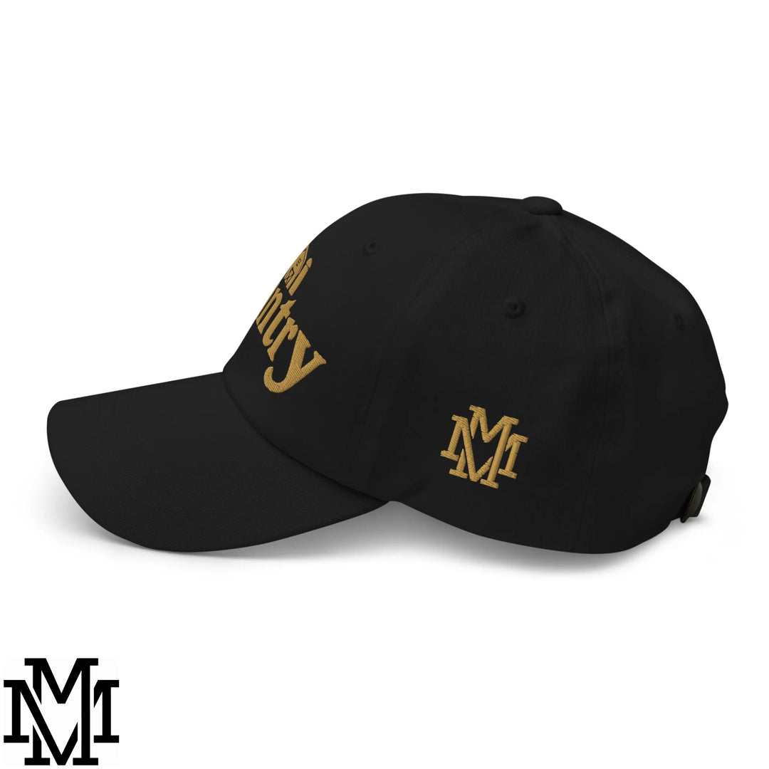 Cuntry Embroidered Unstructured Dad Hat - Black