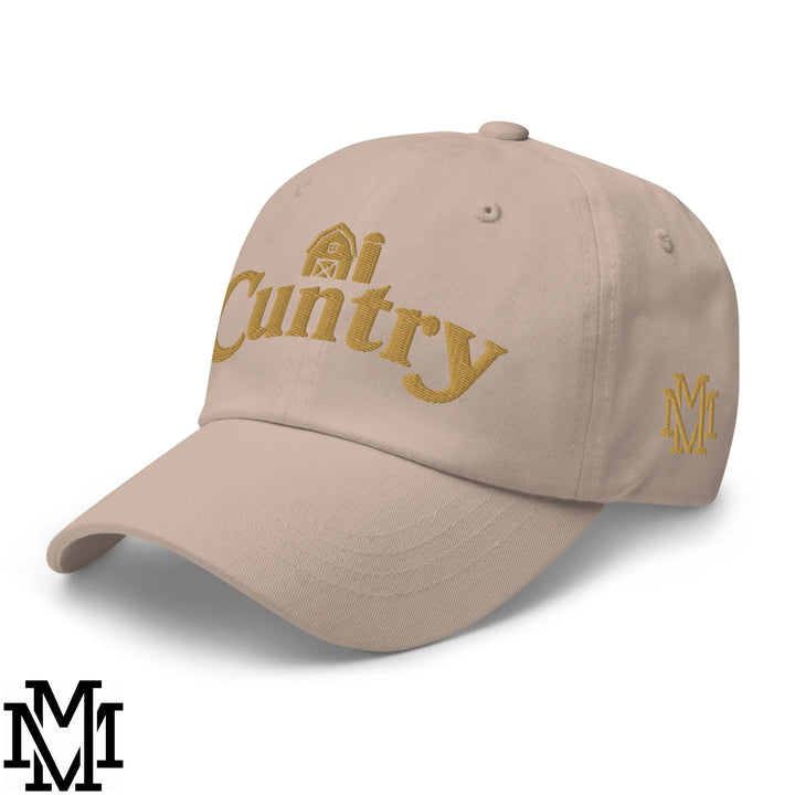 Cuntry Embroidered Unstructured Dad Hat - Stone