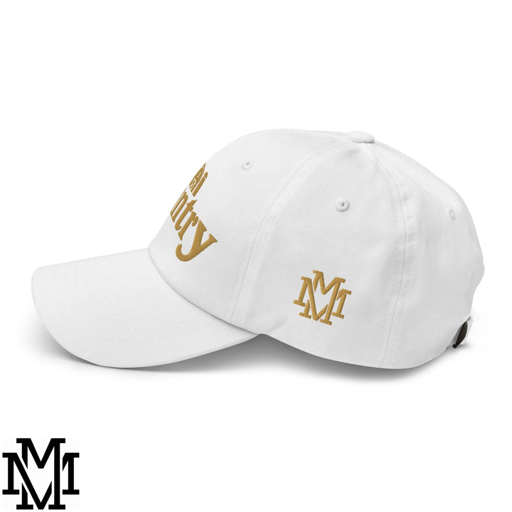 Cuntry Embroidered Unstructured Dad Hat - White