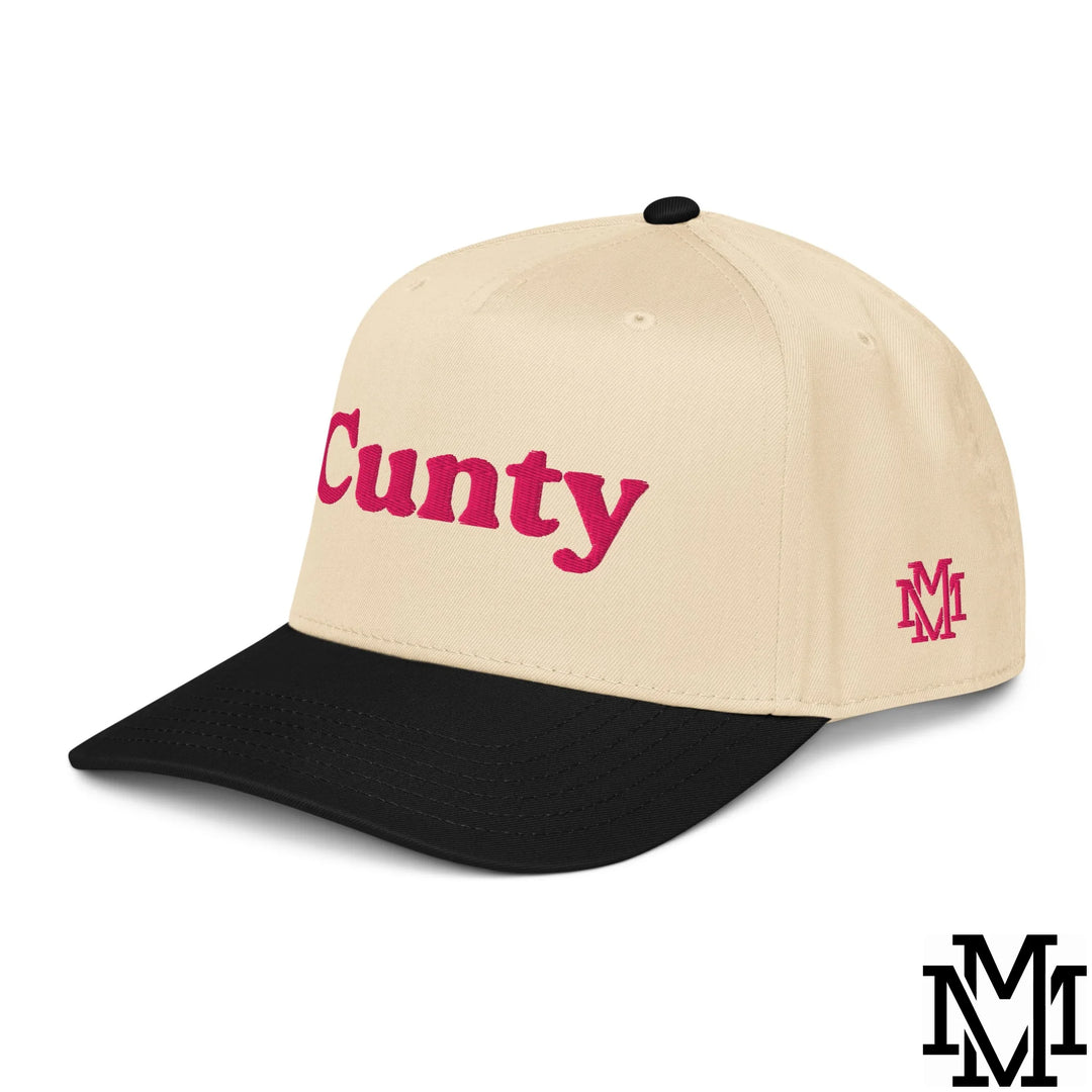 Cunty Embroidered Baseball Snapback Hat - Black Natural