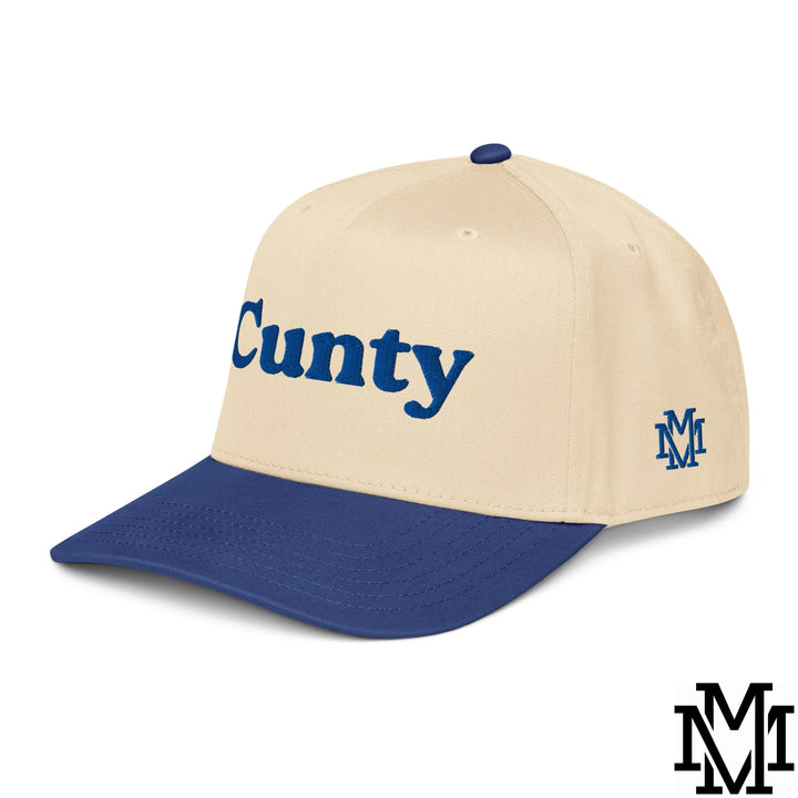 Cunty Embroidered Baseball Snapback Hat - Royal Natural