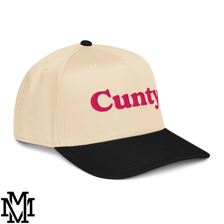 Cunty Embroidered Baseball Snapback Hat - Black Natural
