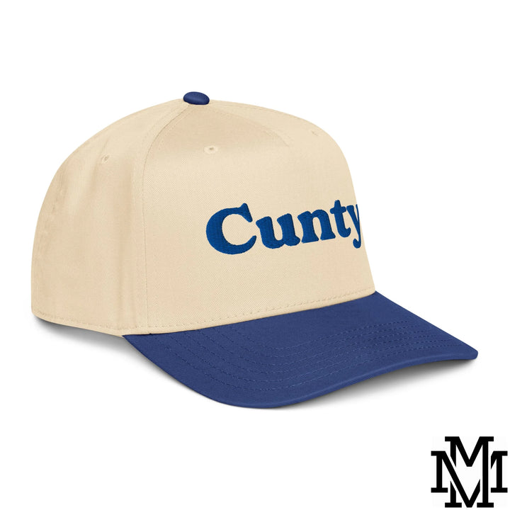 Cunty Embroidered Baseball Snapback Hat - Royal Natural