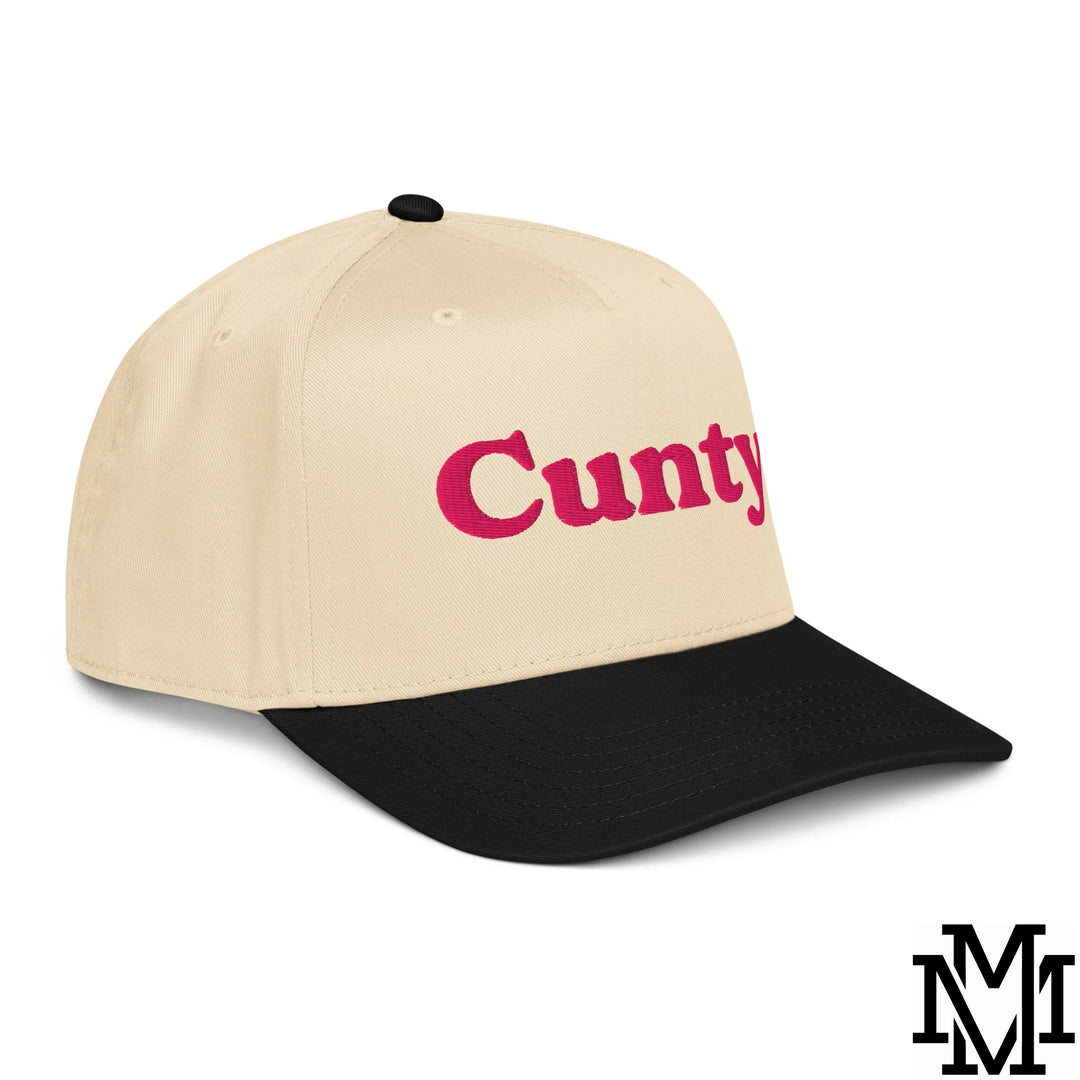 Cunty Embroidered Baseball Snapback Hat - Black Natural