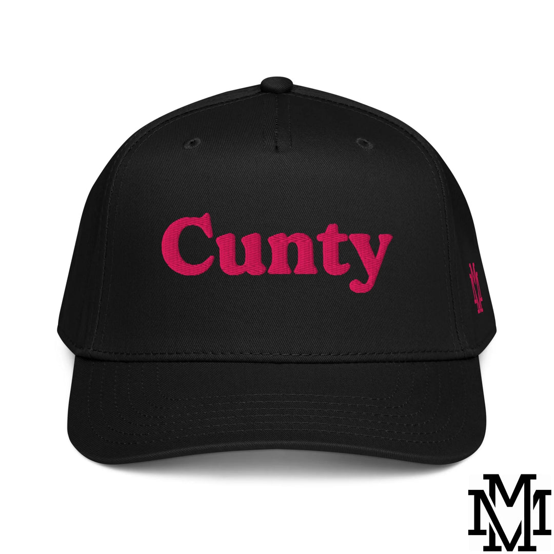 Cunty Embroidered Baseball Snapback Hat - Black
