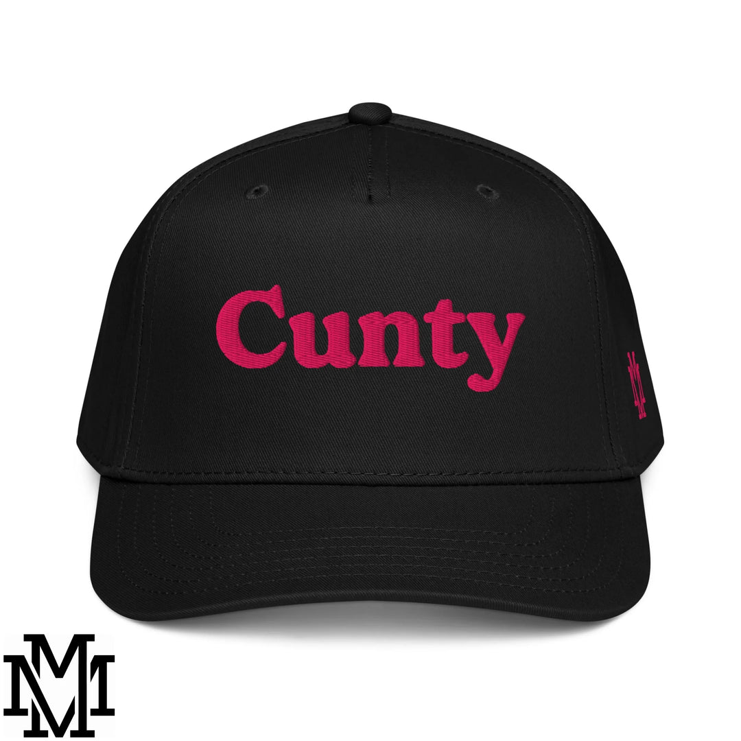 Cunty Embroidered Baseball Snapback Hat - Black