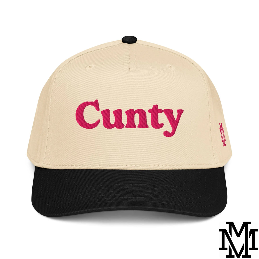 Cunty Embroidered Baseball Snapback Hat - Black Natural