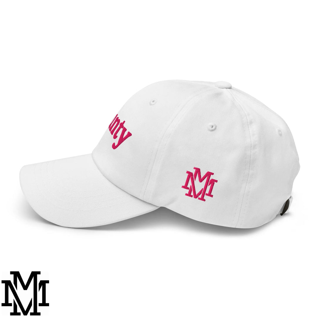 Cunty Embroidered Unstructured Dad Hat - White