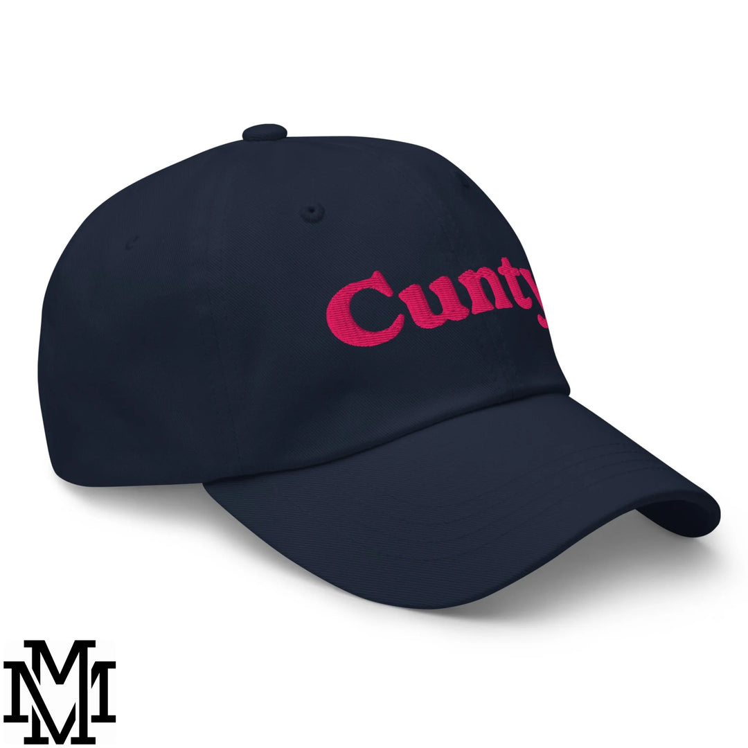 Cunty Embroidered Unstructured Dad Hat - Navy