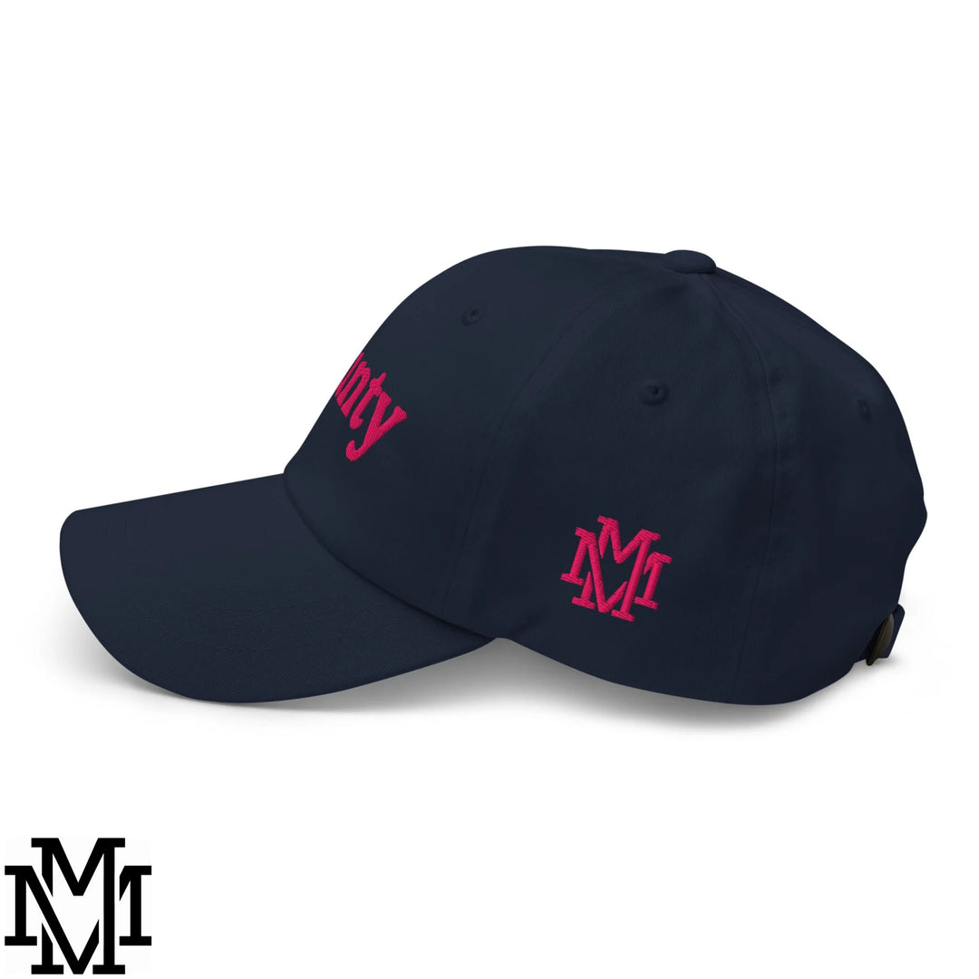 Cunty Embroidered Unstructured Dad Hat - Navy