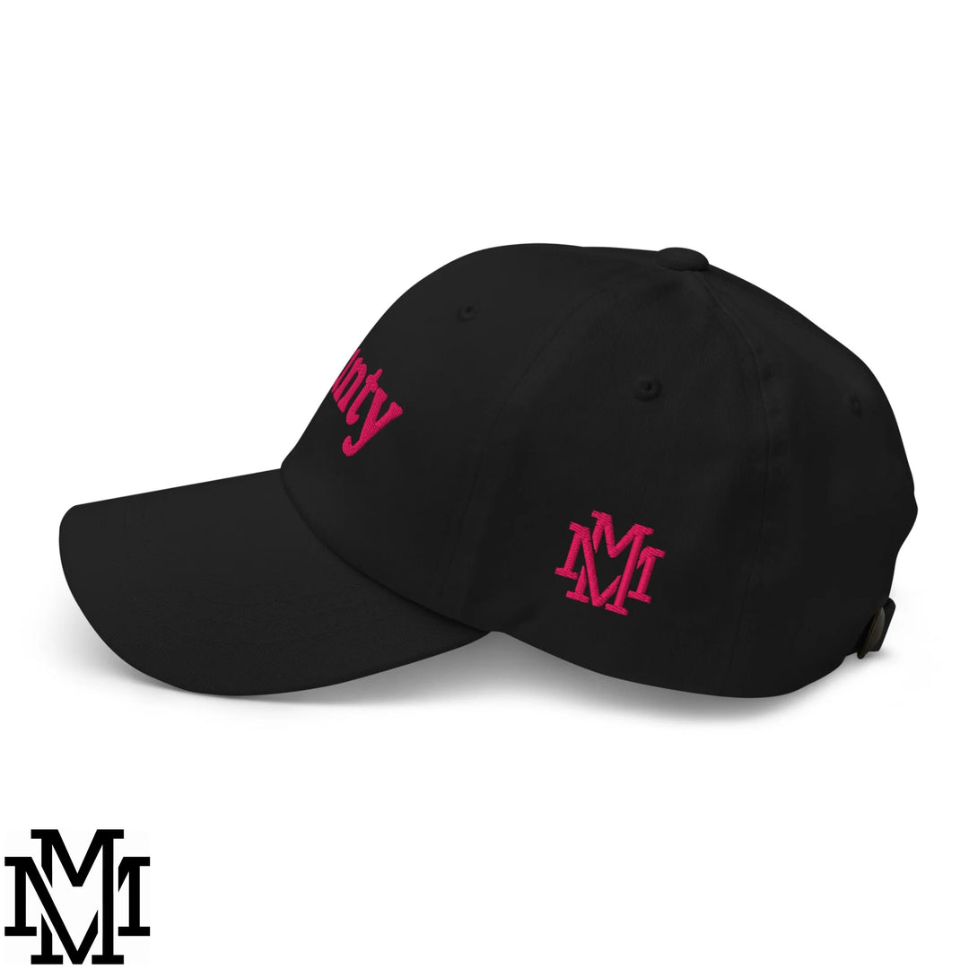 Cunty Embroidered Unstructured Dad Hat - Black