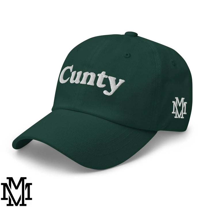 Cunty Embroidered Unstructured Dad Hat - Spruce