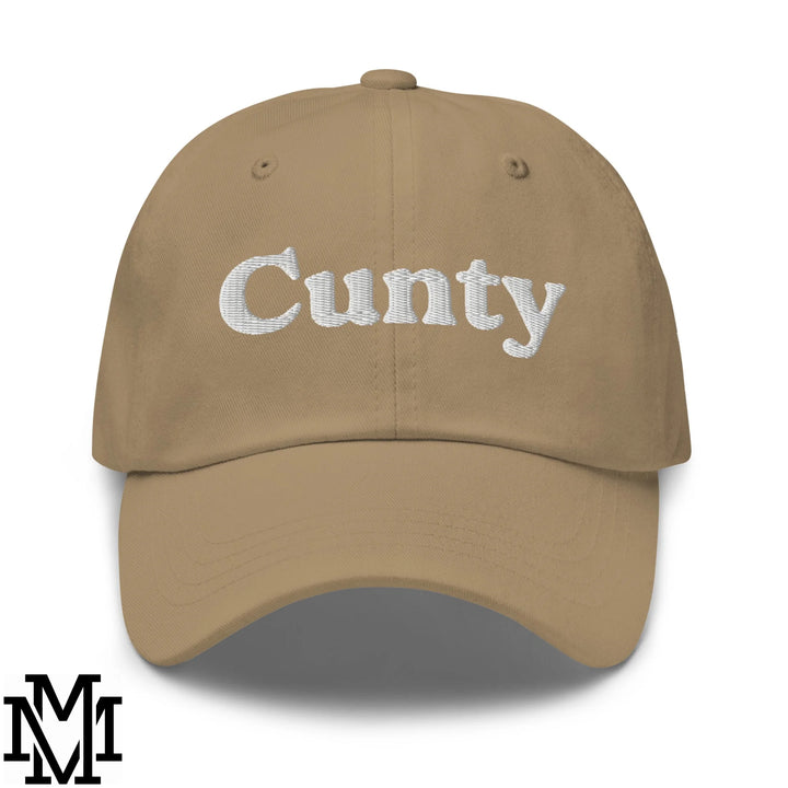 Cunty Embroidered Unstructured Dad Hat - Khaki