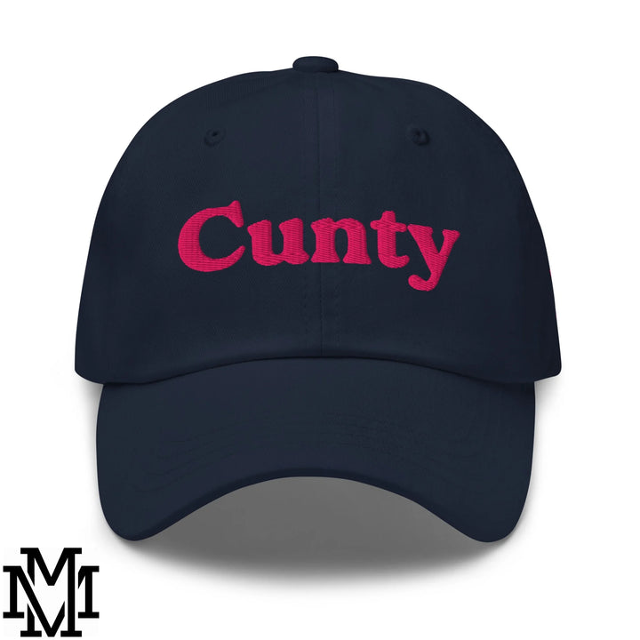Cunty Embroidered Unstructured Dad Hat - Navy
