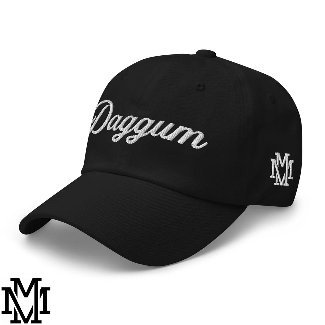 Daggum Embroidered Unstructured Dad Hat - Black
