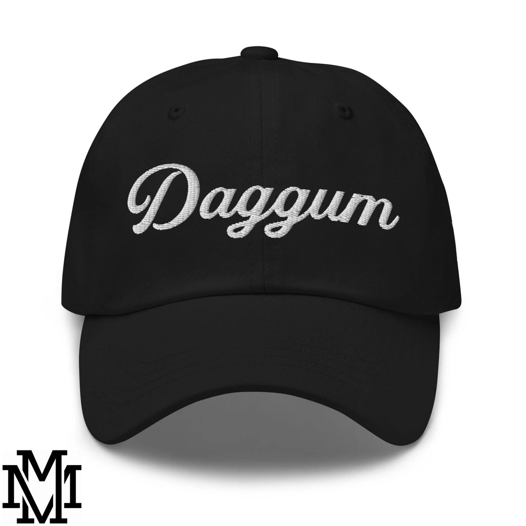 Daggum Embroidered Unstructured Dad Hat - Black