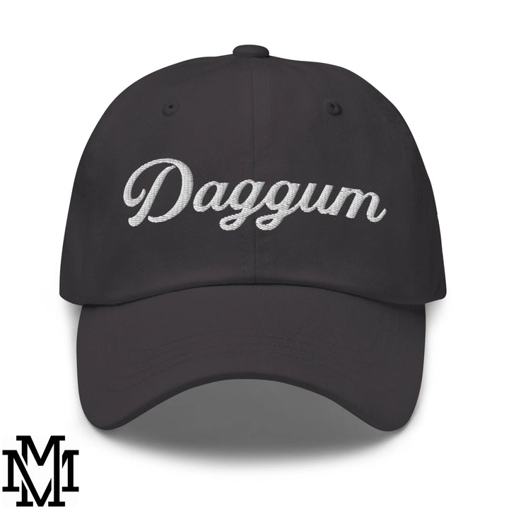 Daggum Embroidered Unstructured Dad Hat - Dark Grey