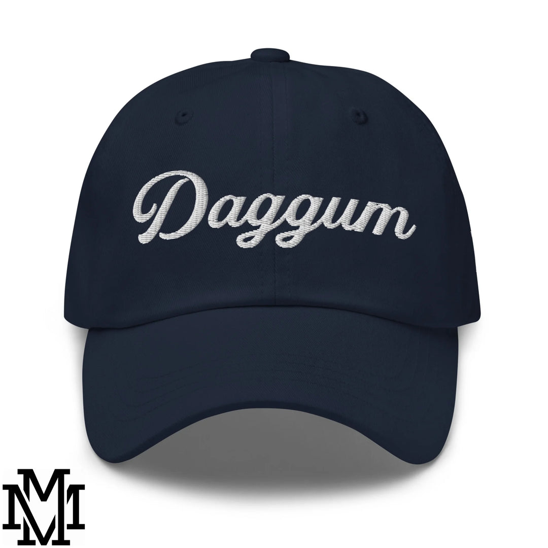 Daggum Embroidered Unstructured Dad Hat - Navy