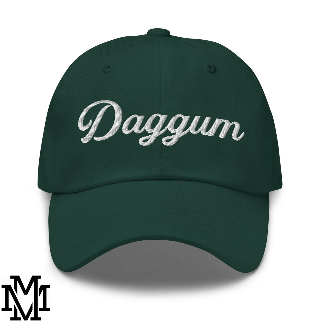Daggum Embroidered Unstructured Dad Hat - Spruce