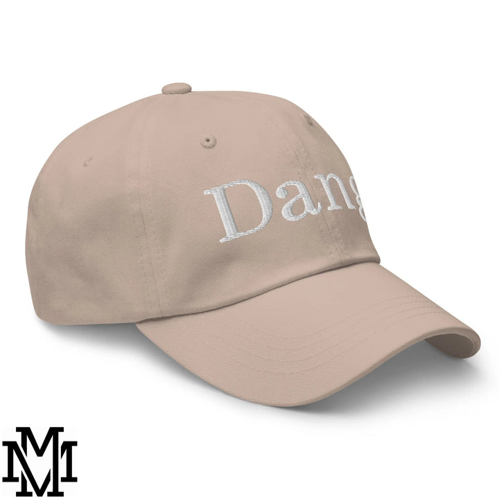 Dang Embroidered Unstructured Dad Hat - Stone