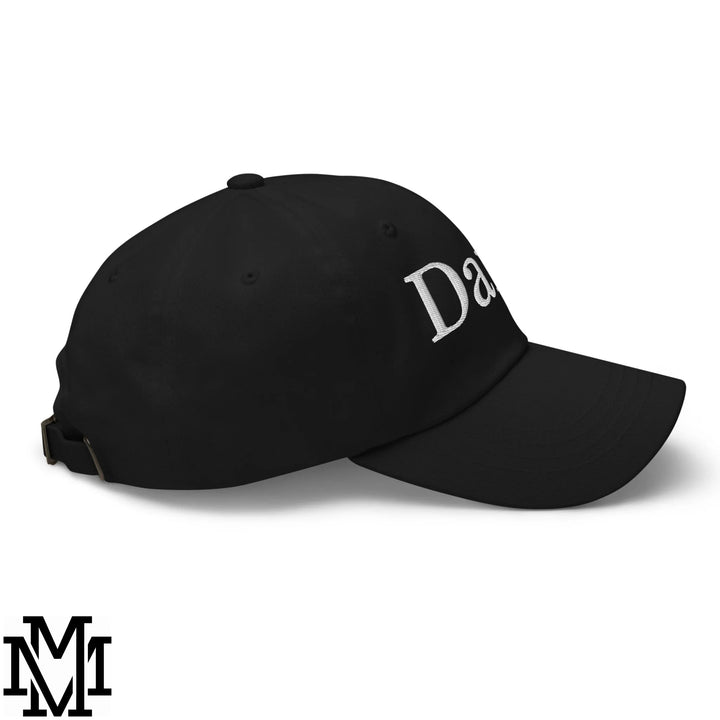 Dang Embroidered Unstructured Dad Hat - Black