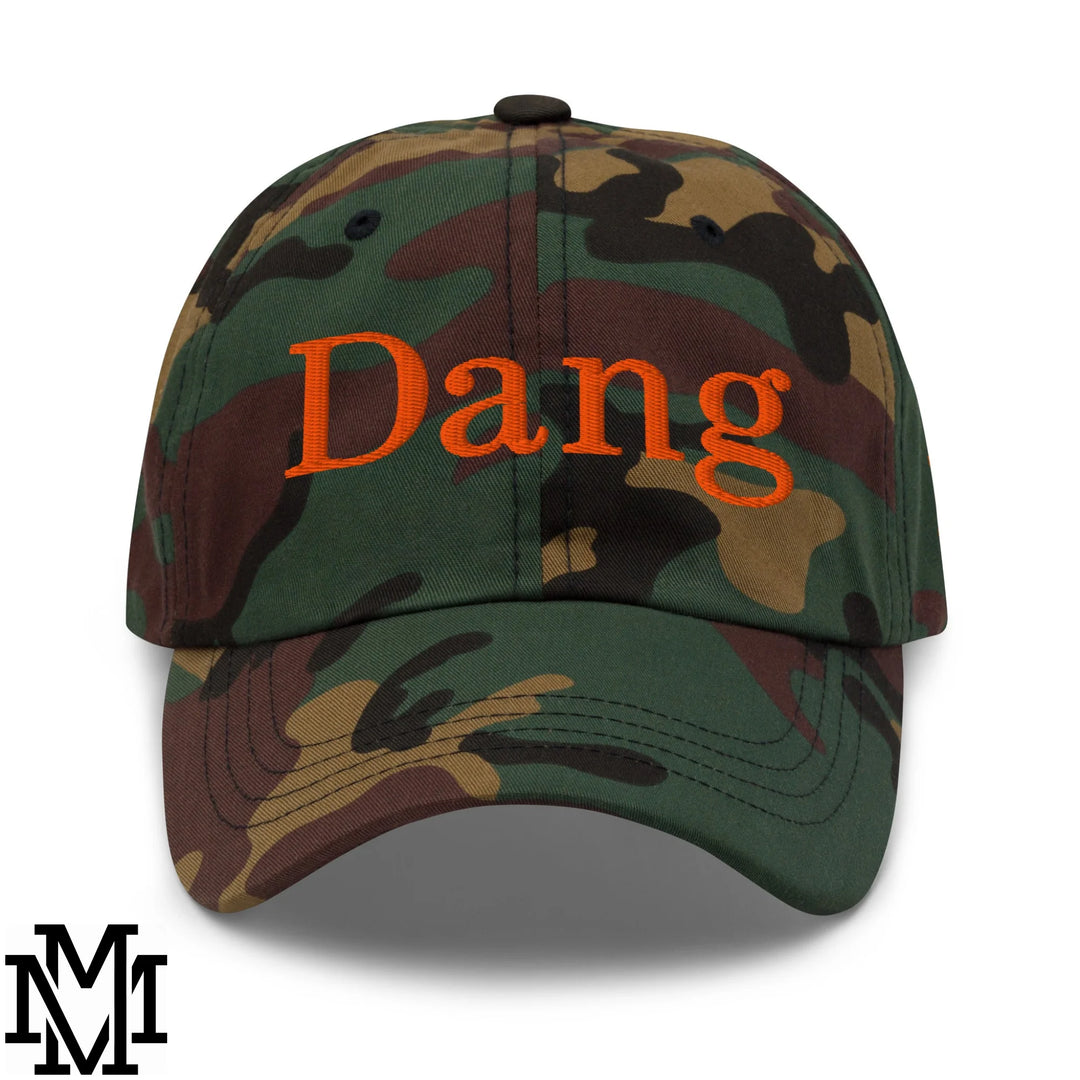 Dang Embroidered Unstructured Dad Hat - Green Camo