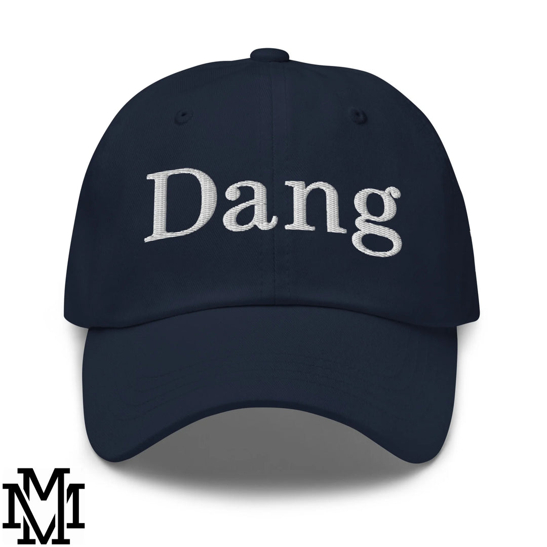 Dang Embroidered Unstructured Dad Hat - Navy
