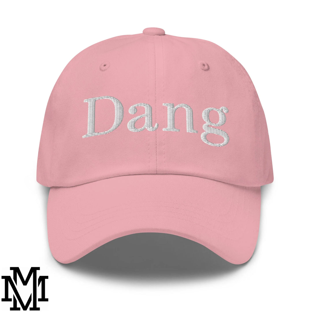 Dang Embroidered Unstructured Dad Hat - Pink