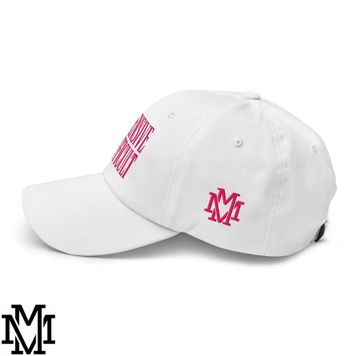 Difficult and Expensive Embroidered Unstructured Dad Hat - White