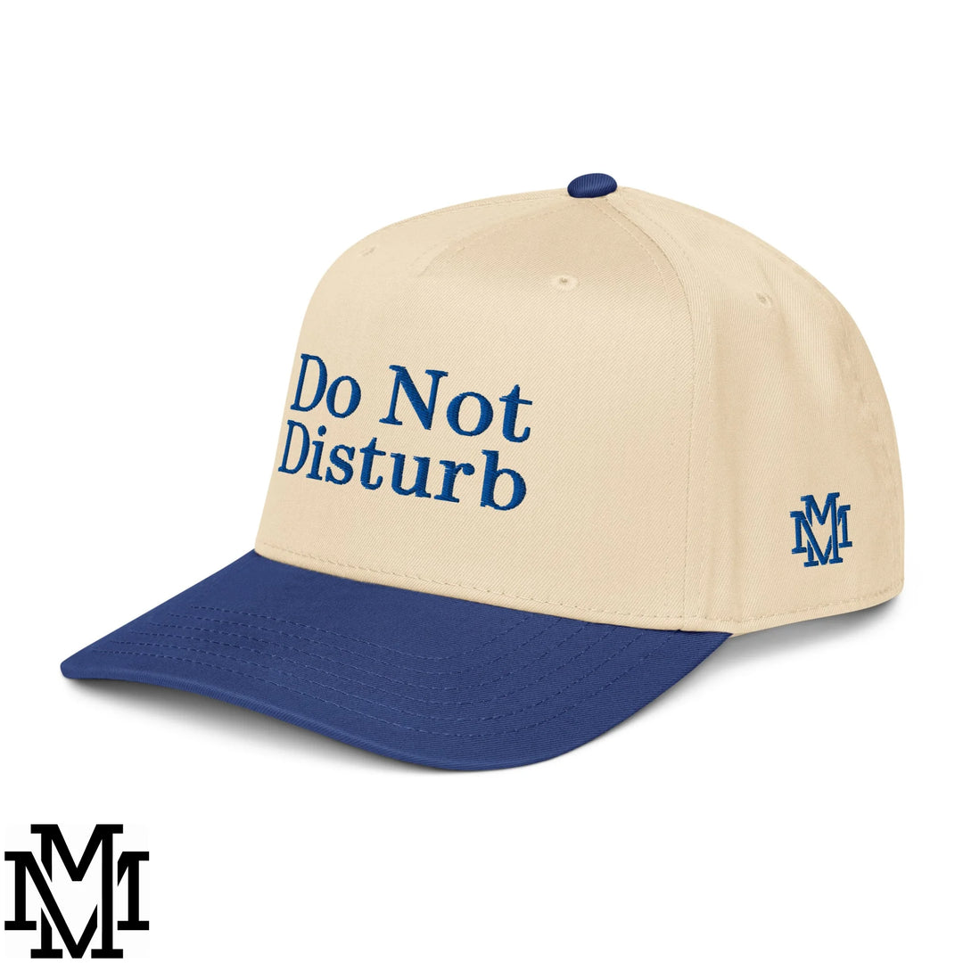 Do Not Disturb Embroidered Baseball Snapback Hat - Royal Natural