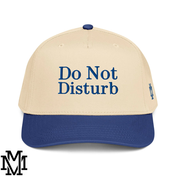 Do Not Disturb Embroidered Baseball Snapback Hat - Royal Natural