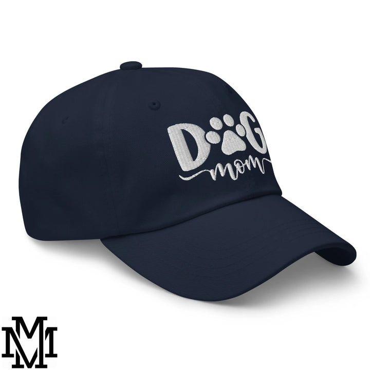 Dog Mom Embroidered Unstructured Dad Hat - Navy