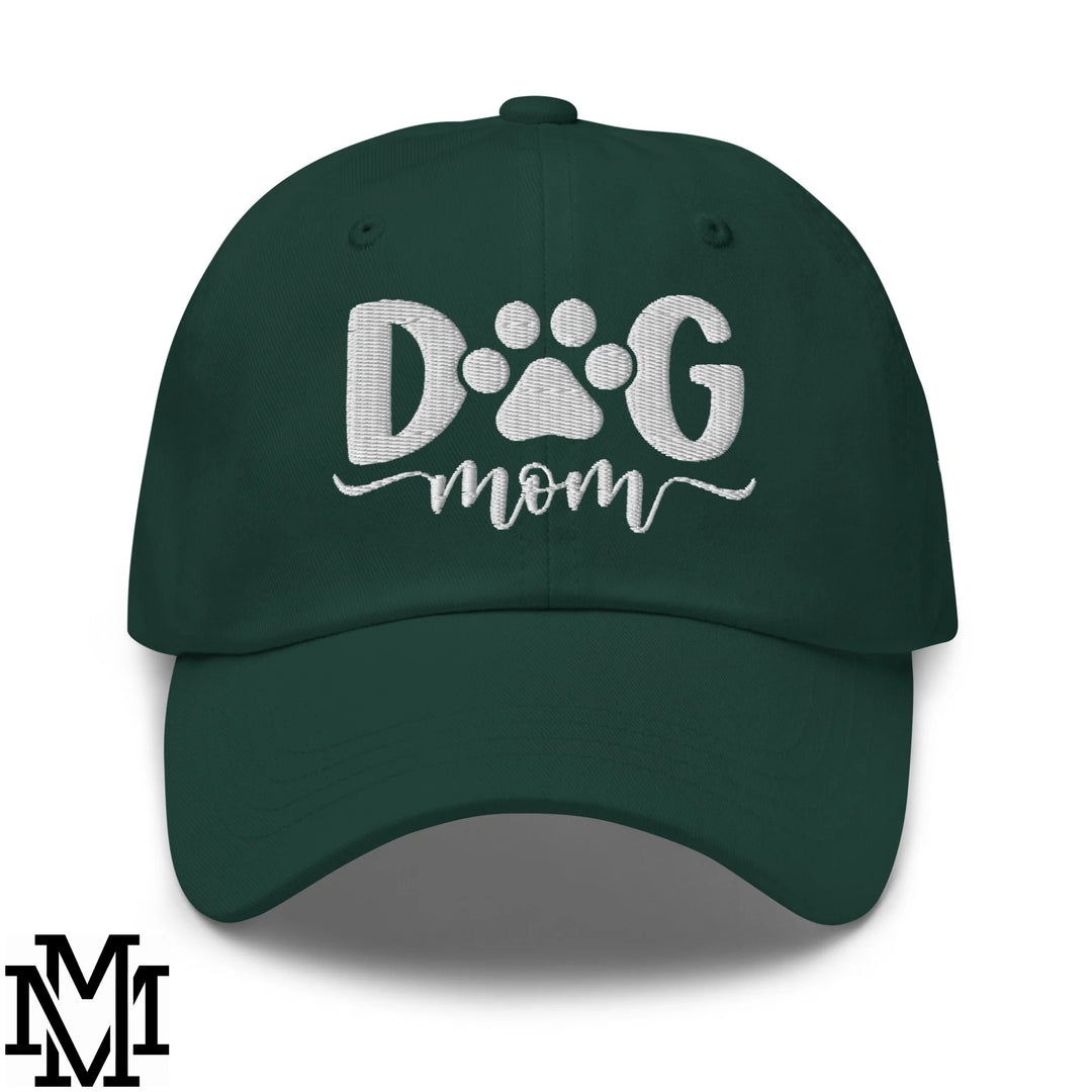 Dog Mom Embroidered Unstructured Dad Hat - Spruce