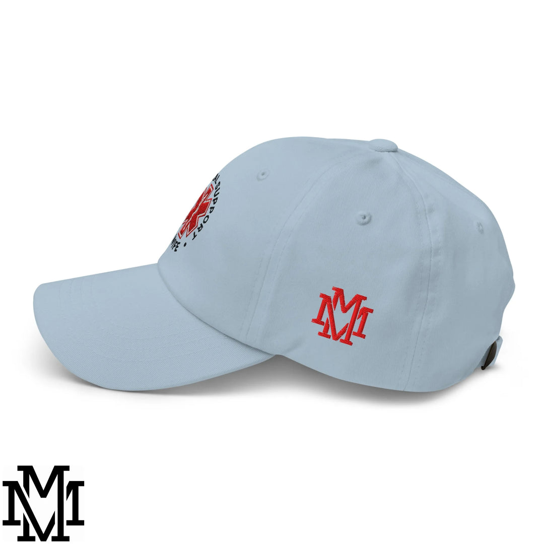 Emotional Support Wife Embroidered Unstructured Dad Hat - Light Blue