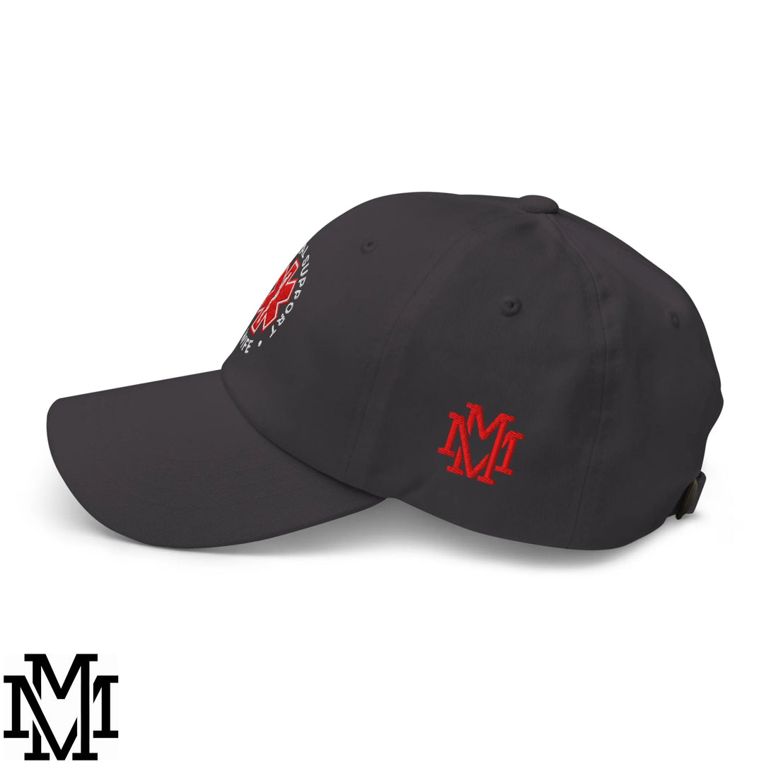Emotional Support Wife Embroidered Unstructured Dad Hat - Dark Grey