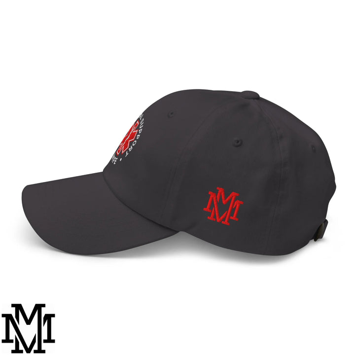Emotional Support Wife Embroidered Unstructured Dad Hat - Dark Grey
