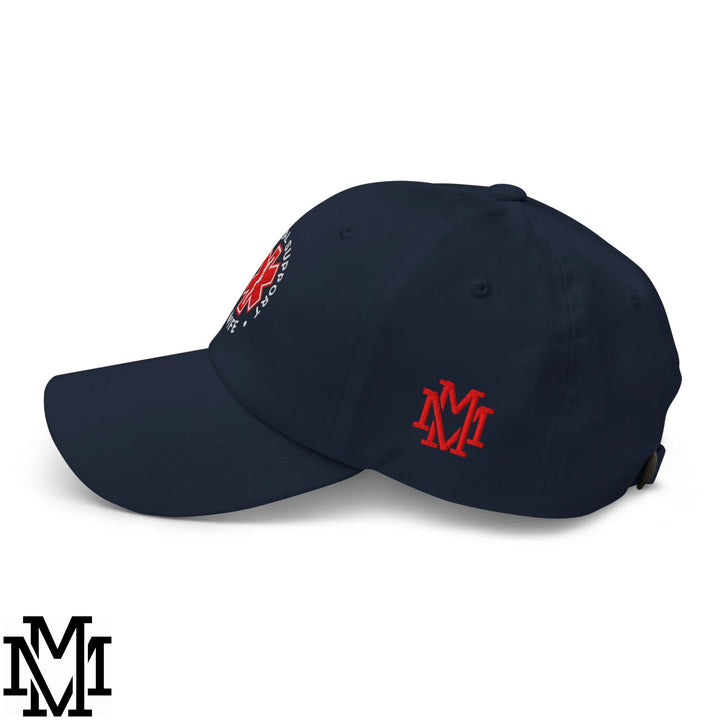 Emotional Support Wife Embroidered Unstructured Dad Hat - Navy