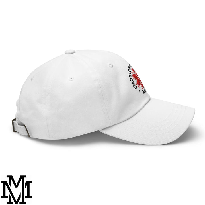 Emotional Support Wife Embroidered Unstructured Dad Hat - White