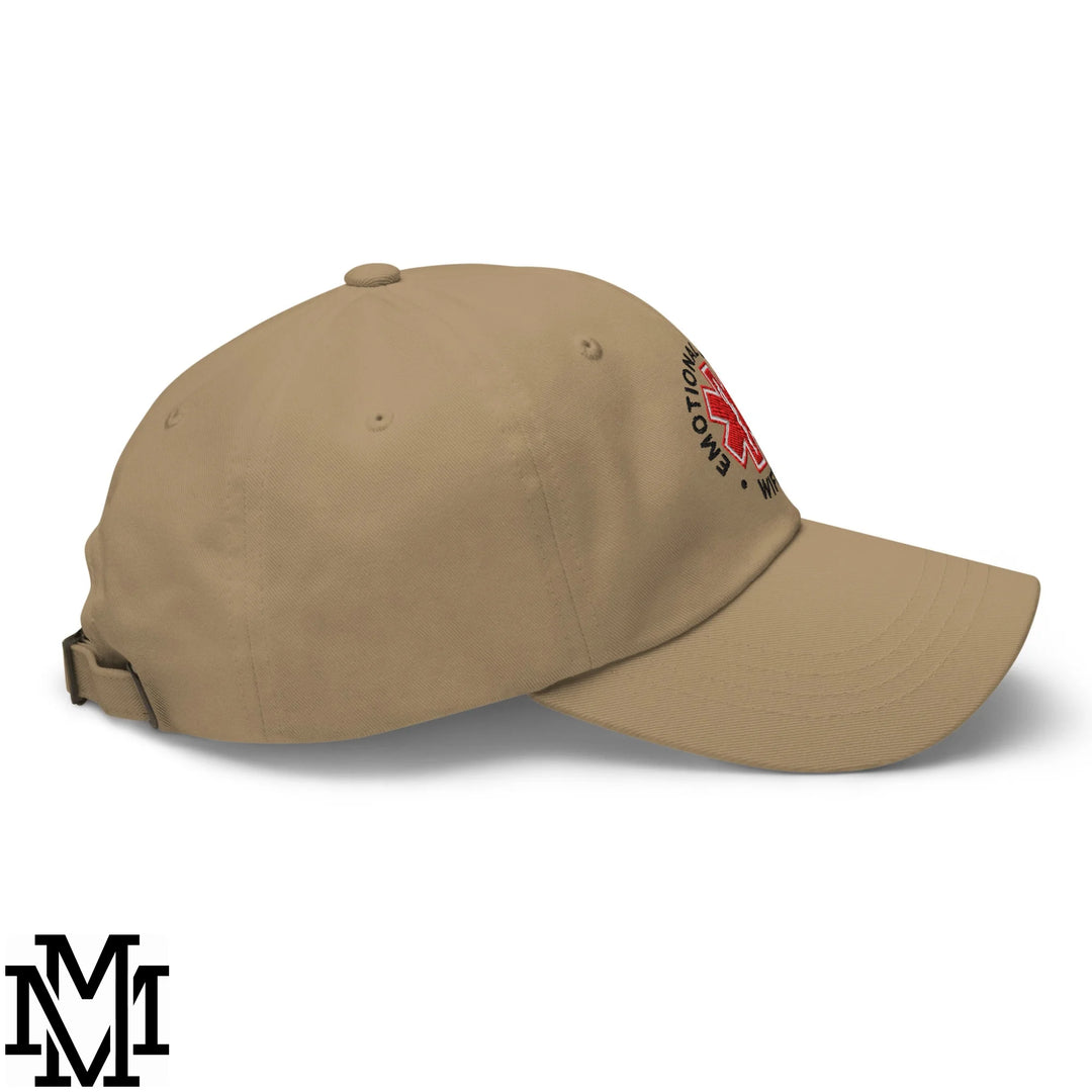 Emotional Support Wife Embroidered Unstructured Dad Hat - Khaki