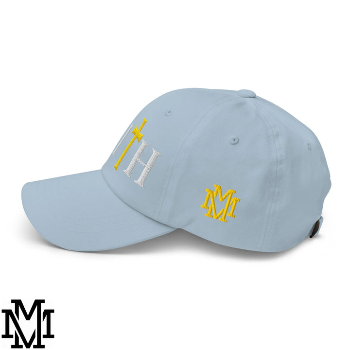 Faith Embroidered Unstructured Dad Hat - Light Blue