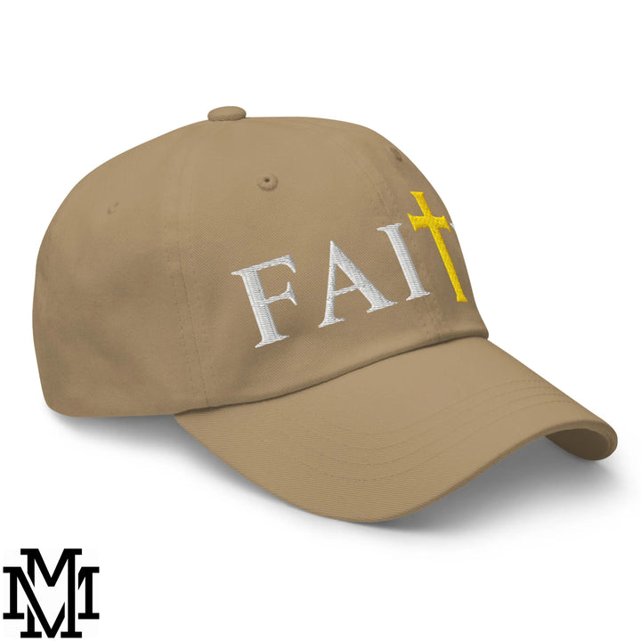 Faith Embroidered Unstructured Dad Hat - Khaki
