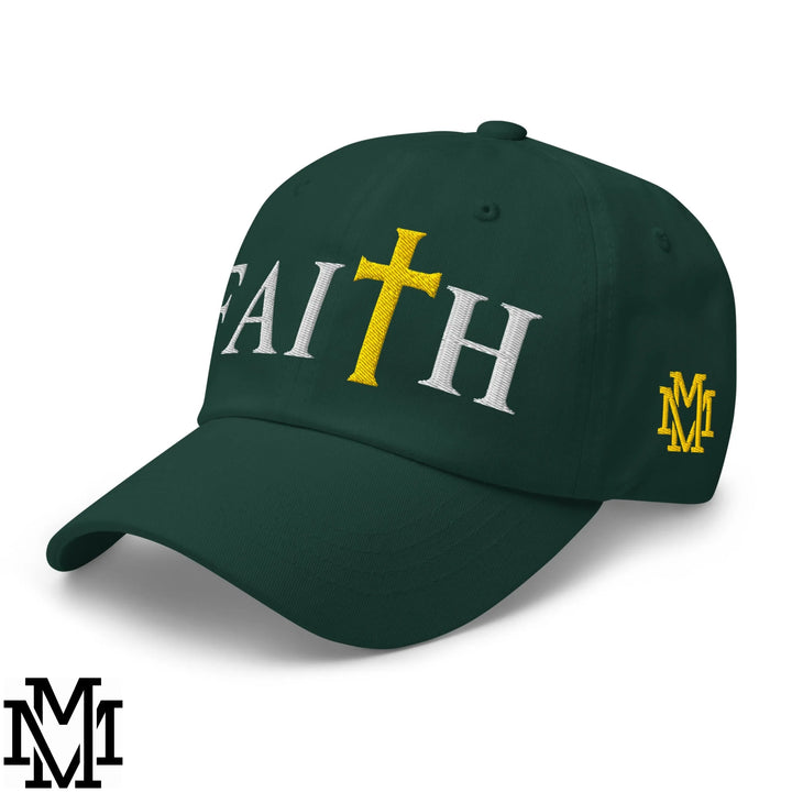 Faith Embroidered Unstructured Dad Hat - Spruce