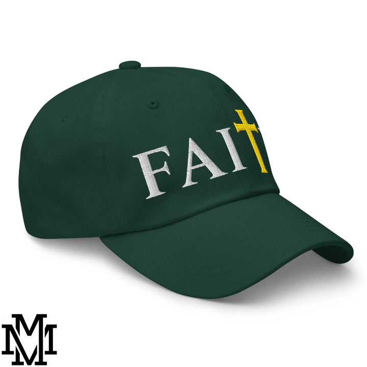Faith Embroidered Unstructured Dad Hat - Spruce