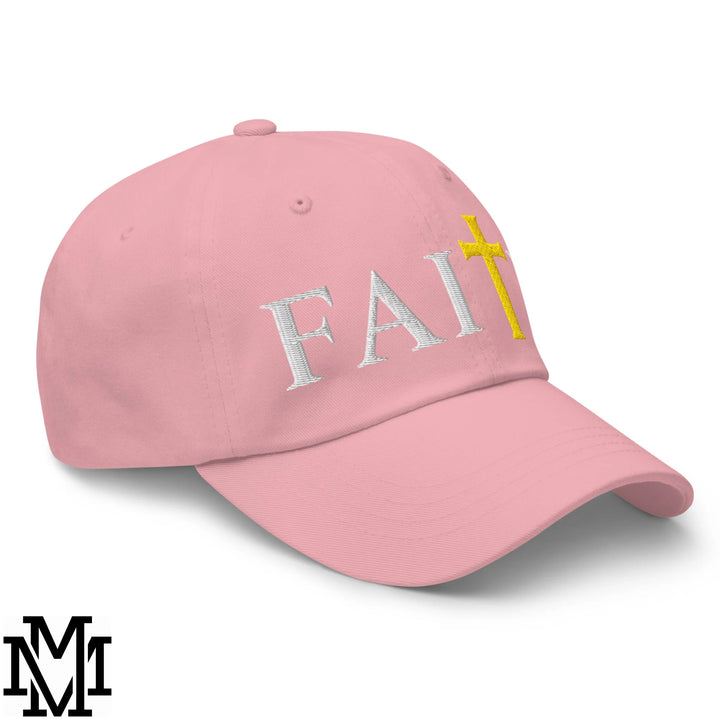 Faith Embroidered Unstructured Dad Hat - Pink