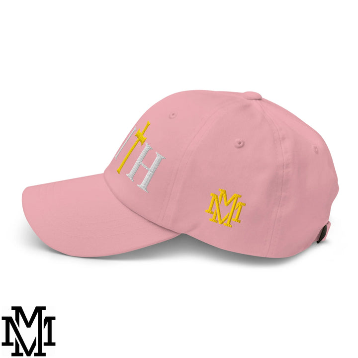 Faith Embroidered Unstructured Dad Hat - Pink