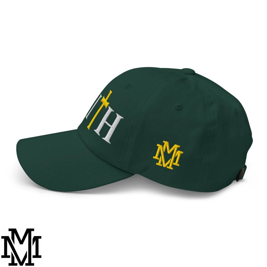 Faith Embroidered Unstructured Dad Hat - Spruce